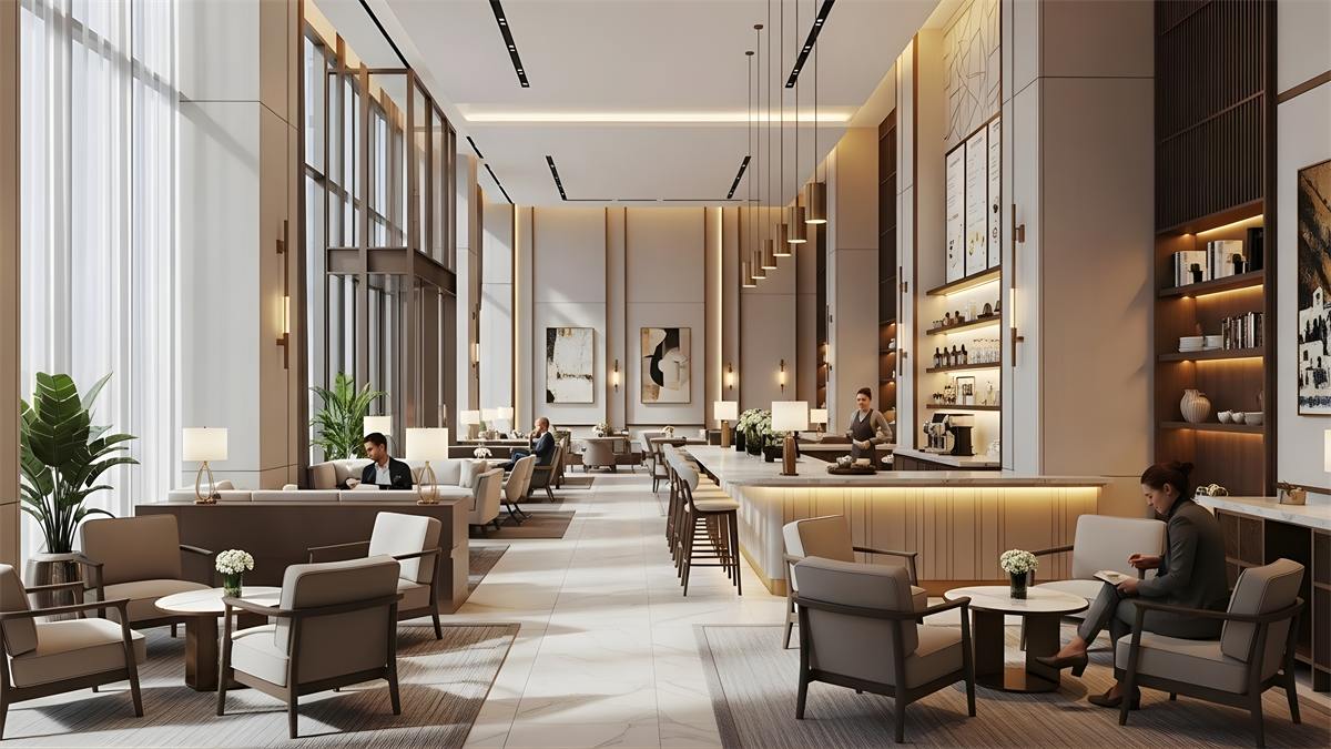 Residents lounge and cafe at J7 Icon